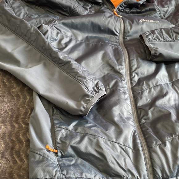 Eddie Bauer athletic performance, jacket, size men’s, medium, gray with orange - Picture 8 of 16